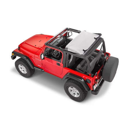 Trailfx SOFT TOP Black Diamond Fabric Uses Factory Doors Without Upper Door Windows JTSB01